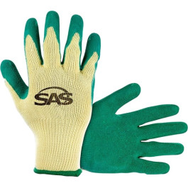 SAS 6638 Latex Large Wrinkled Finish Coated Knit Gloves, Seamless Shel, ISO 9001