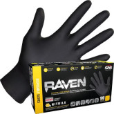 SAS Safety Corp Raven 66517 6 Mil Nitrile Gloves Medium Black 100-Pack