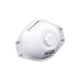 SAS Safety 8611 N95 Valved Particulate Respirator, White, Box of 10