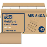 Tork MB540A Universal Multifold Paper Hand Towels, 9.5" x 9.13", 16 x 250 Towels