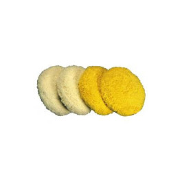 Hope Global 5501 Schlegel Double Sided Compounding Buff Pad, 8" Diameter, 1-1/2" Pile Height Each Side, 100% Wool, for 5/8-11 Threaded Adapters