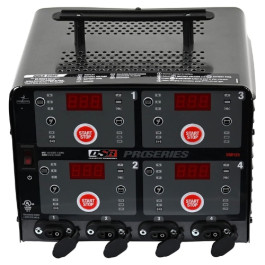 Schumacher DSR125 10 Amp 4-Bank Automatic Battery Charging Station, Steel Enclosure
