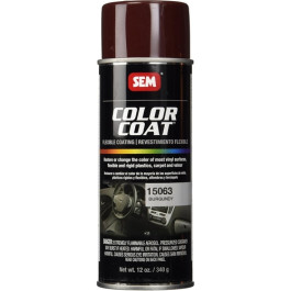SEM 15063 Burgundy Color Coat, 12 oz Aerosol for Vinyl, Plastic, Carpet, Velour