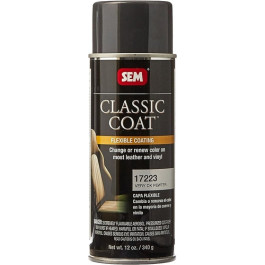 SEM 17223 Very Dark Pewter Classic Coat, 16 oz. Aerosol, OEM-Matched Color for Leather and Vinyl Restoration