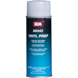 SEM 38343 Vinyl Prep 16 Ounce Aerosol, Clear Solvent for Vinyl Refinishing