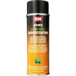 SEM 40463 Low VOC Undercoating Aerosol, Black, 24 oz Can, 19.2 oz Net Weight