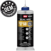 SEM 40502 Dual-Mix Quick Set 50 2-Component Adhesive, 1.7 oz Cartridge, Liquid, Black