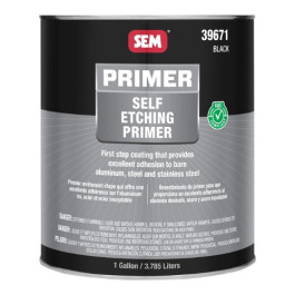 SEM 39671 Self Etching Primer, Black, 1 gal, VOC Compliant