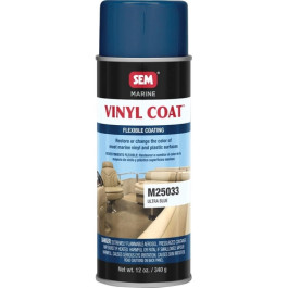 SEM M25033 Vinyl Coat Ultra Blue, 16 oz Aerosol for Marine Vinyl and Plastic