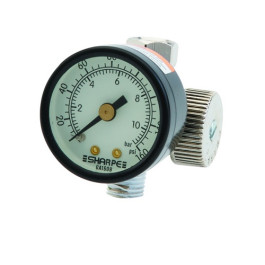 Sharpe 2210 Air Adjusting Valve 24AAV with Gauge, Precision Tapered, 160 PSI Capacity