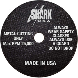 Shark 12704 Cut-Off Wheel, Aluminum Oxide, Type 1, 3 Inch x 1/16 Inch x 3/8 Inch, 54 Grit, 10 Pack