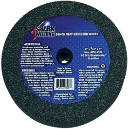 Shark 12772 Bench Grinding Wheel, 6" x 3/4", 60 Grit, Vitrified Aluminum Oxide