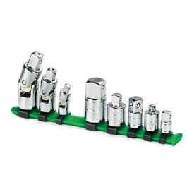 SK Tools 4518 Chrome Universal and Adapter Set, 1/4 to 3/4 Inch Drive Range, 8 Piece