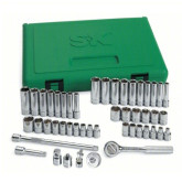 SK Tools 91848 1/4" Drive Standard and Deep SAE and Metric Socket Set, 6 Point, 48 Pieces