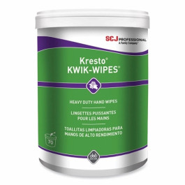 SC Johnson KKW70W Kresto Kwik Wipes, Citrus, 10" x 12", 70 Count Canister