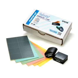 Eagle Abrasives SP9738 Tolecut Starter Kit, 8 Cut Assorted K800 to K3000 Sanding Sheets with Toleblock S and Toleblock QS