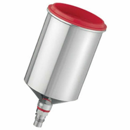 SATA 96685 Gravity Flow Cup, Aluminum, 1.0 L, QCC Connection, Silver