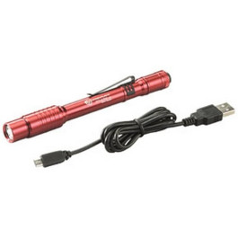 Streamlight 66137 Stylus Pro USB Penlight, Red, White LED, with USB Cord and Nylon Holster