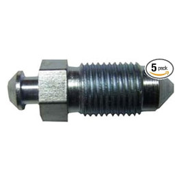S.U.R.&R. BB06 M10 x 1.5 Brake Bleeder Screws, Alloy Steel, Hex Head, Set of 5