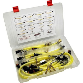 S.U.R.&R FPT290 Deluxe Fuel Pressure Tester Adapter Kit, 21-Piece Kit