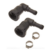 S.U.R. & R. KP125 3/8"-3/8" 90° Push Quick Connect, Pack of 2, Universal Fuel Line Adapter