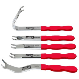 Milton 21470 Professional 5-Piece Clip Lifter Set, 5mm 7mm 13mm Spreads, Blow-Molded Case