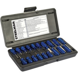 Steelman Pro 95978 Master Terminal Tool Kit, for Automotive Electrical Terminal Connectors, 19-Piece Kit
