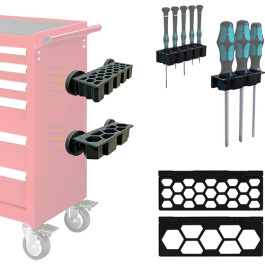 StealthMounts WH-BLK-SD-2-MG Magnetic Screwdriver Rack, ABS Plastic, Milwau