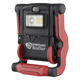 Streamlight 61520 BearTrap Multi-Function Work Light, 2000 Lumen, Magnetic Base and Hang Hook, 120V/100V AC, Red
