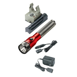 Streamlight 75612 Stinger LED Rechargeable Flashlight Kit, Red, AC/DC with PiggyBack Charger, 425 lumen