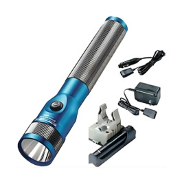 Streamlight 75613 Stinger LED Rechargeable Flashlight, Blue, AC/DC PiggyBack Charger Kit, 425 lumen