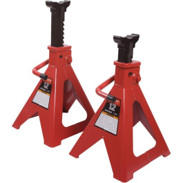 Sunex 1012C Steel Jack Stands, 12-Ton Capacity, Pair, Red, 19.5 to 30 inch Height Range