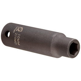 Sunex 210MD 1/2" Drive 10mm 6-Point Deep Metric Impact Socket, Chrome-Molybdenum Alloy Steel, Corrosion-Resistant Finish