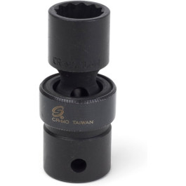 Sunex 213ZUM Universal Impact Socket, 1/2-inch Drive, 13mm, Chrome-Molybdenum Steel, 12 Point