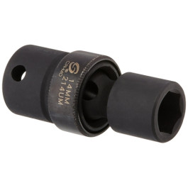 Sunex 214UM 1/2" Drive 14mm Universal Impact Socket, Chrome Molybdenum Alloy Steel, 6-Point Design