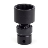 Sunex 216UZ 1/2" Drive 1/2" 12-Point Universal SAE Impact Socket, Chrome-Molybdenum, Black Oxide