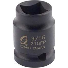 Sunex 218FP Plug Socket, 1/2" Drive, 9/16" Female, Chrome-Molybdenum Steel