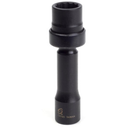 Sunex 218ZUDL 1/2" Drive 9/16" 12-Point Driveline Impact Socket, Chrome-Molybdenum Alloy Steel, Durable Black Oxide Finish