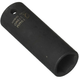 Sunex 219MD Deep Impact Socket, 1/2 inch Drive, 19 mm, Chrome-Molybdenum Steel, 6 Point
