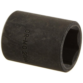 Sunex 220M 1/2" Drive 20mm 6-Point Impact Socket, Chrome-Molybdenum Steel, Radius Corner Design