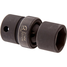 Sunex 221UM Universal Impact Socket, 1/2 inch Drive, 21mm, Chrome-Molybdenum Steel, 6 Point