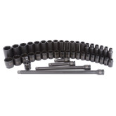 Sunex 2569 1/2" Drive Master Impact Socket Set, Metric, 9mm - 30mm, Standard/Deep, 43 Pieces