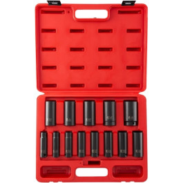 Sunex 2651 1/2 Inch Drive SAE 6 Point Deep Impact Socket Set, 13 Piece