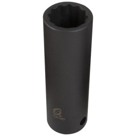 Sunex 267215 1/2" Drive 12-Point 15mm Deep Impact Socket, Chrome-Molybdenum Steel, Black Phosphate Finish