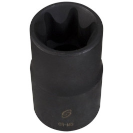 Sunex 2690SE9 1/2" Drive E24 External Star Impact Socket, Chrome-Molybdenum Steel, Black Phosphate Finish