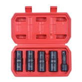 Sunex 2724 1/2" Drive 4-Piece SAE & Metric Deep Thin Wall Flip Socket Set, CR-MO Steel