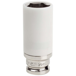 Sunex 284910 1/2" Drive 1" Extra Thin Wall Wheel 6-Point Impact Socket, Chrome-Molybdenum, Dual Size Markings
