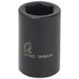 Sunex 308M 3/8" Drive 8mm 6-Point Impact Socket, Chrome-Molybdenum Steel, Radius Corner Design