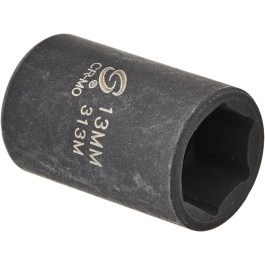 Sunex 313M 13mm Impact Socket, 3/8" Drive, 6 Point, Chrome Moly Steel