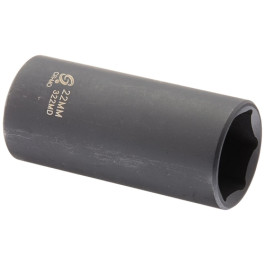 Sunex 322MD 3/8" Drive 22mm Deep Impact Socket, Chrome-Molybdenum Steel, 6-Point Design